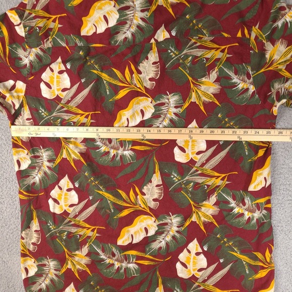 Vintage Wrangler 20X Hawaiian Shirt Mens XXL Red Burgundy Button Down - Picture 11 of 14